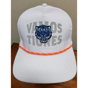 Detroit Tigers Fiesta Tigres Vamos Tigres Rope Hat White Snapback Baseball Cap‎